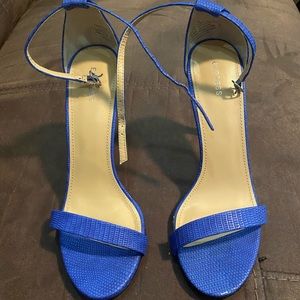Size 8 blue textured heels. Worn once